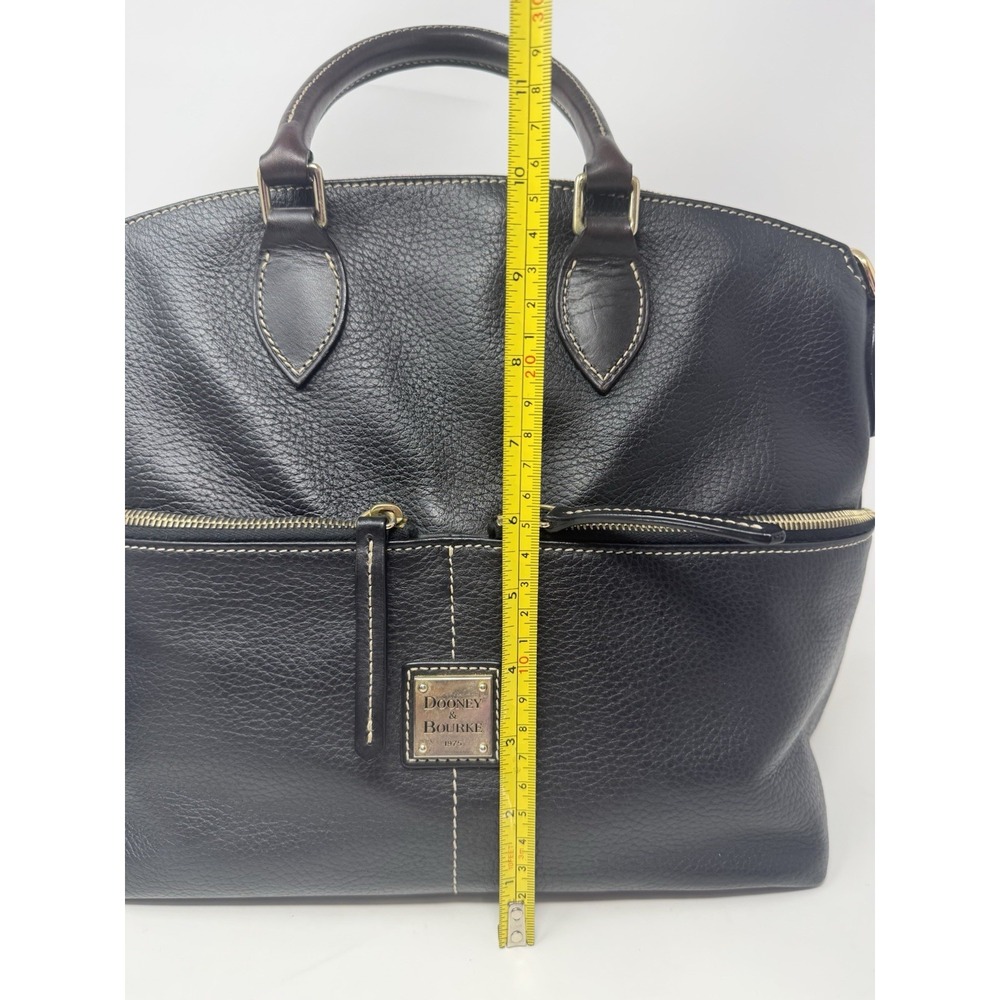 DOONEY & BOURKE Pebble Grain Double Pocket Satchel - Black - Picture 6 of 14